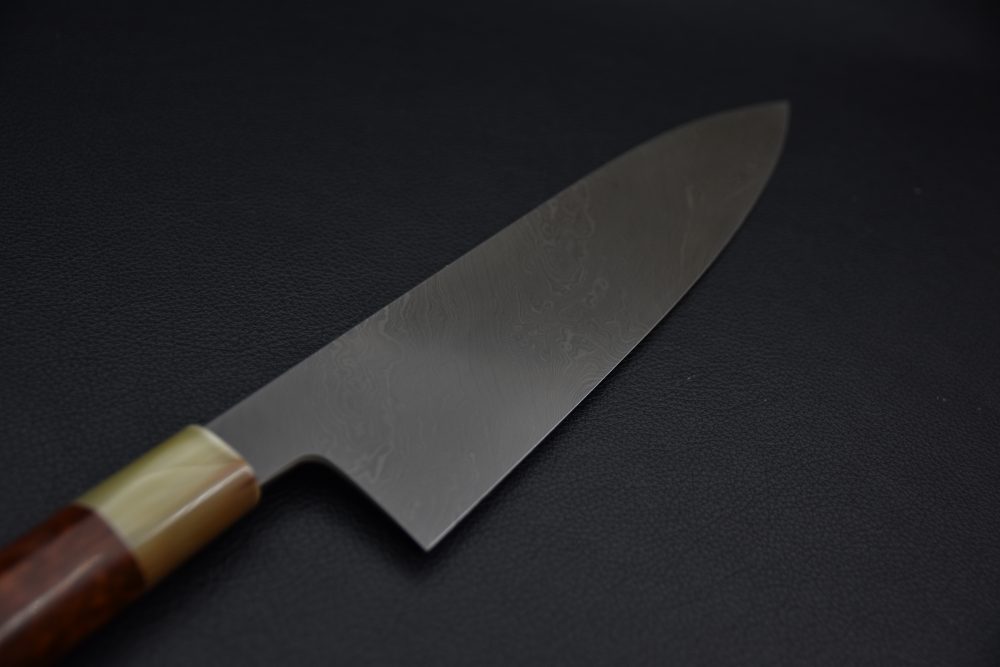 Shoichi Hashimoto Black Damascus Coreless Gyuto 240mm Snakewood