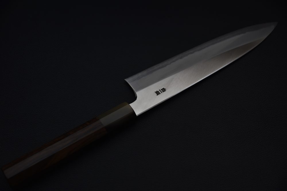 Hitohira Togashi Shirogami #1 Stainless Clad Gyuto 210mm Ziricote