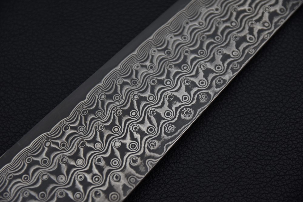 Nigara Hamono SG2 Anmon Damascus Kiritsuke Gyuto 240mm Ebony