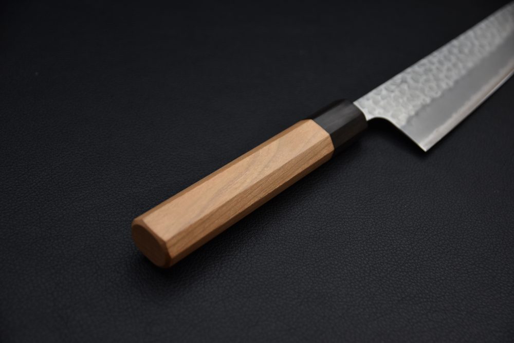 Hitohira Futana SB Migaki Tsuchime Gyuto 210mm Cerisier