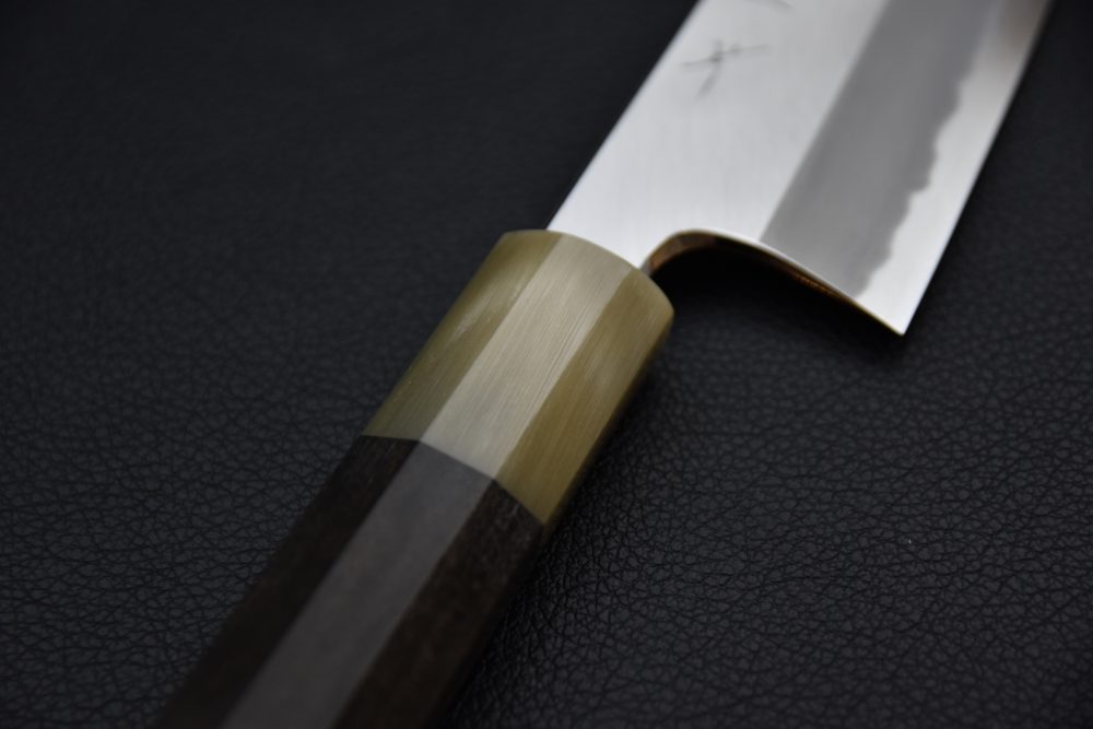 Hitohira Tanaka Kyuzo Aogami #1 Migaki Gyuto 210mm Taihei Ébène