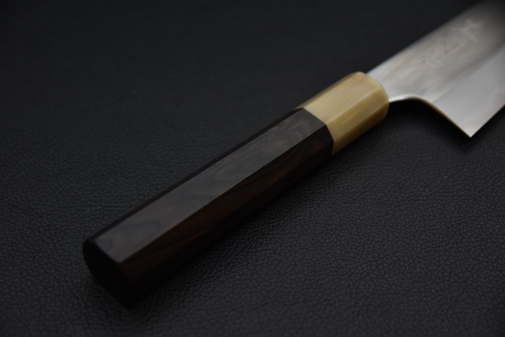 Mazaki Hamono Shirogami #2 Migaki Gyuto 210mm Ebony