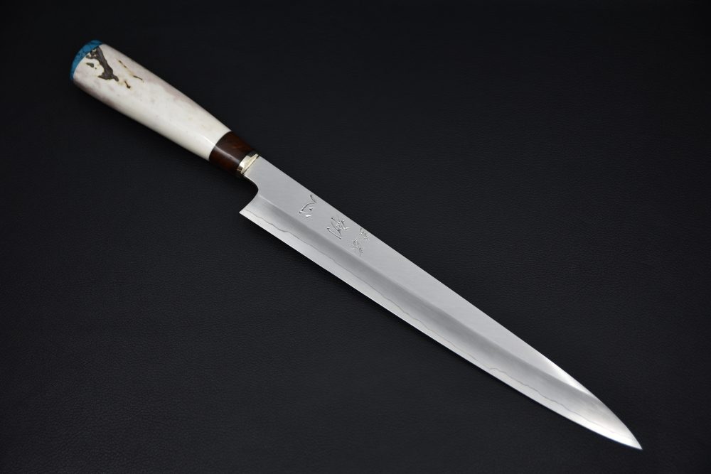 Nakagawa Uchi Hamono Ginsan Migaki Sujihiki 270mm Stag Horn