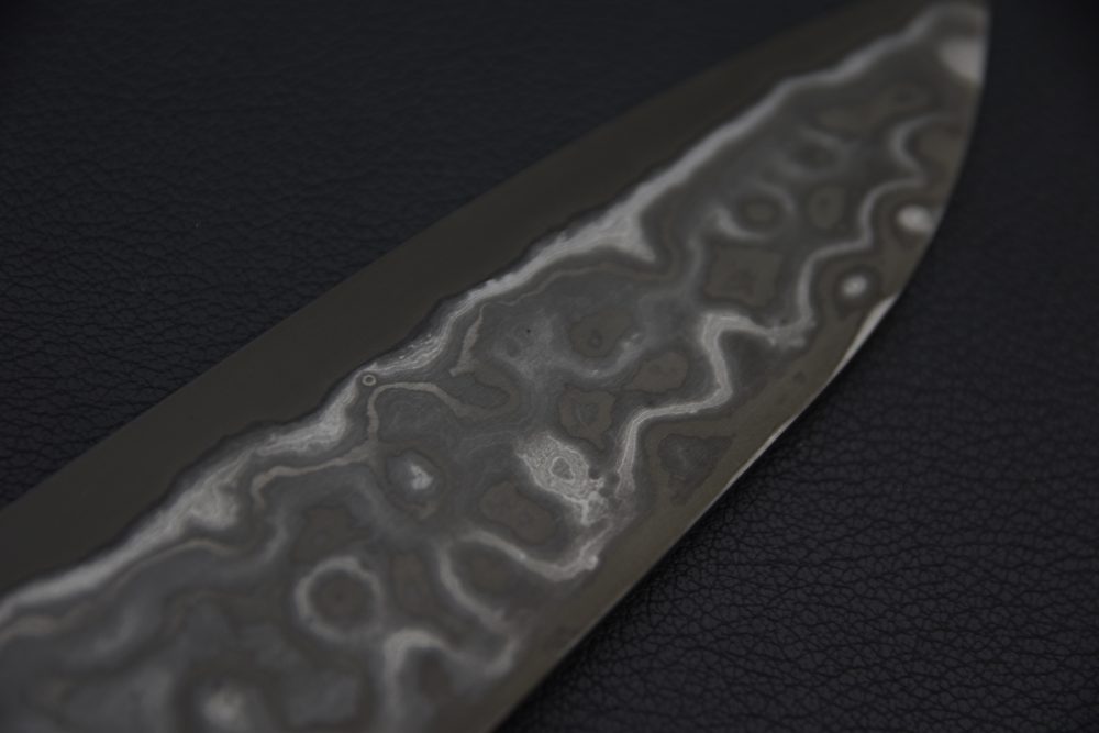 Nigara Hamono Aogami #2 Damascus 210mm Gyuto Ébène #1