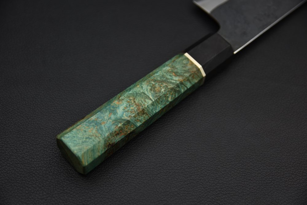 Yoshida Hamono HAP 40 Bunka 190mm Kurouchi Loupe D'érable (Vert)