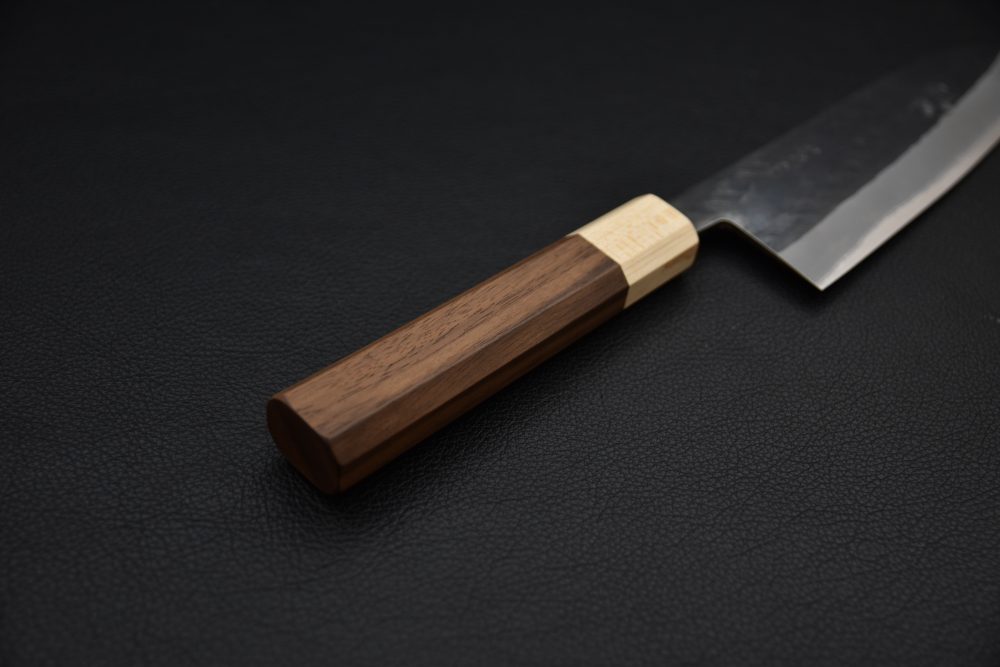 Hitohira TD Aogami #2 Kurouchi Santoku 165mm Noyer
