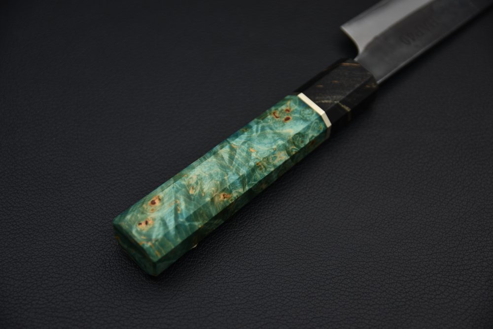 Yoshida Hamono HAP 40 Kiritsuke Petty 135mm Kurouchi Loupe D'érable (Vert)