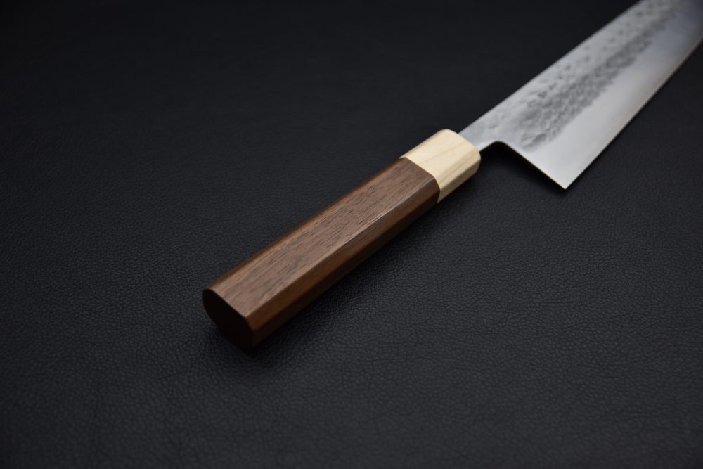 Hitohira TD SLD Tsuchime Gyuto 240mm Walnut