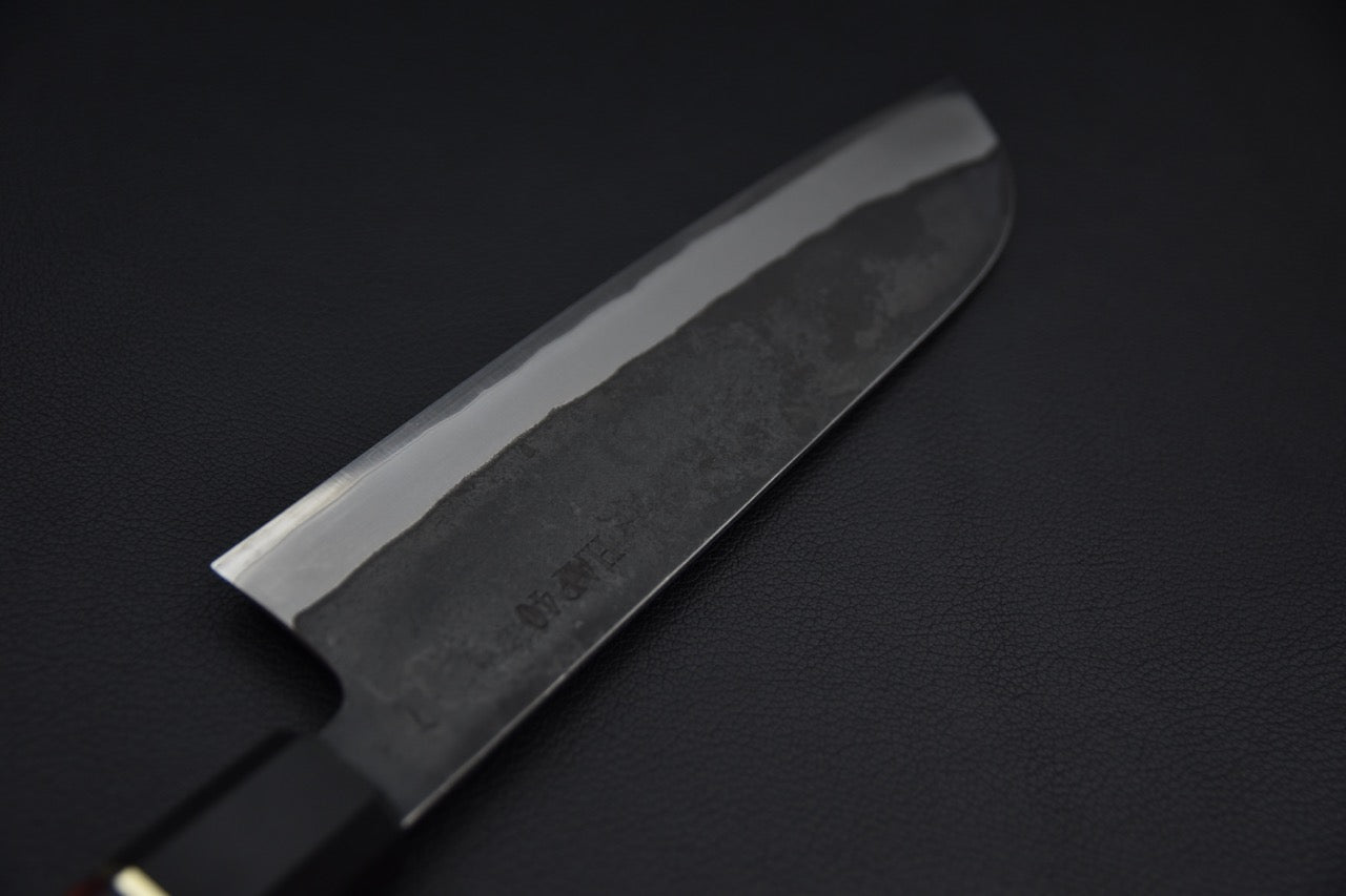 Yoshida Hamono HAP 40 Santoku 180mm Kurouchi Maple Burl (Noir)