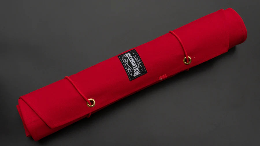 HI-CONDITION Hanpu Canvas 9 Poches Knife Roll Rouge