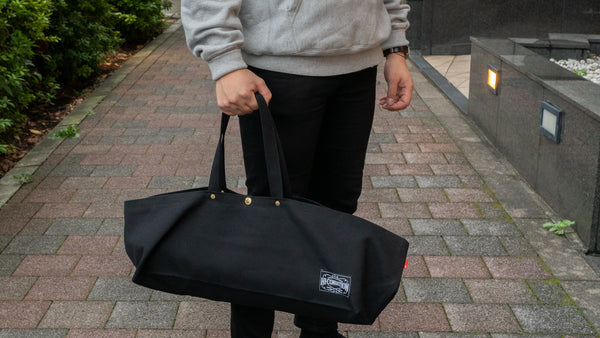 HI-CONDITION Hanpu Canvas Long Tote Black