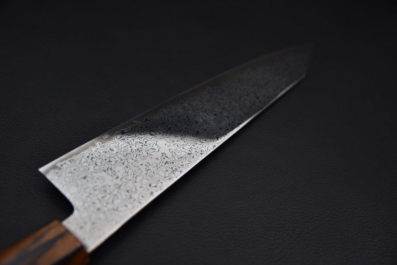 Hatsukokoro Sunaarashi VG10 Kurozome Nickel Damascus Kiritsuke Gyuto 210mm X Québec