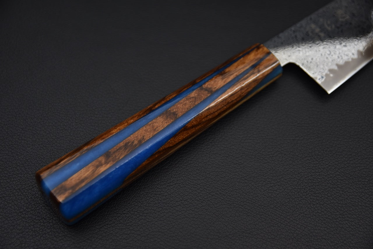 Hatsukokoro Sunaarashi VG10 Kurozome Nickel Damascus Kiritsuke Gyuto 210mm X Québec