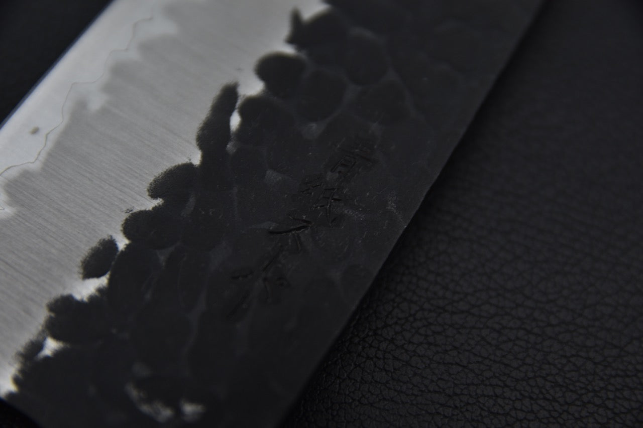 Hitohira Futana SB Kuro Tsuchime Santoku 170mm Cerisier