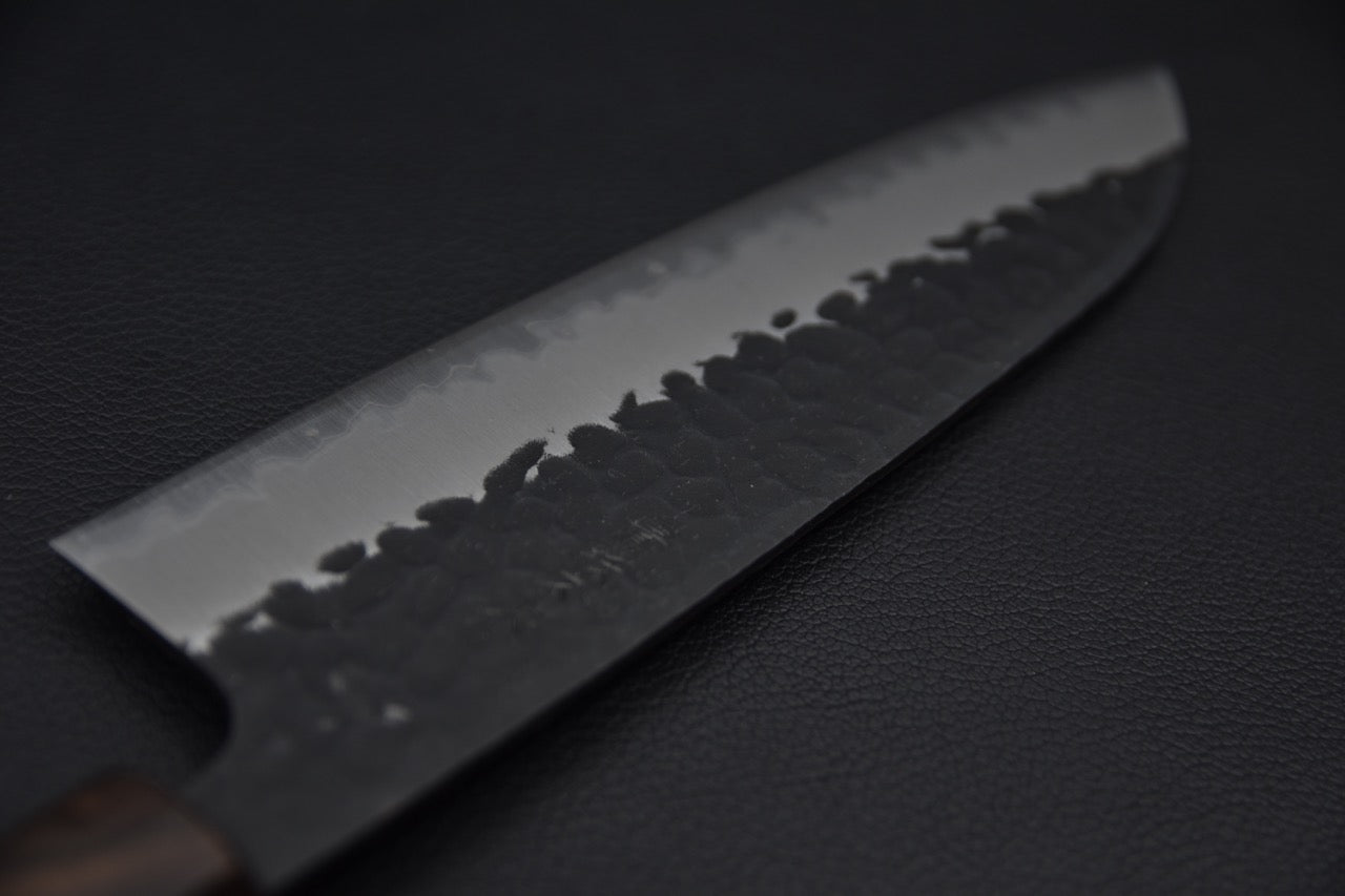 Hitohira Futana SB Kuro Tsuchime Santoku 170mm Cerisier