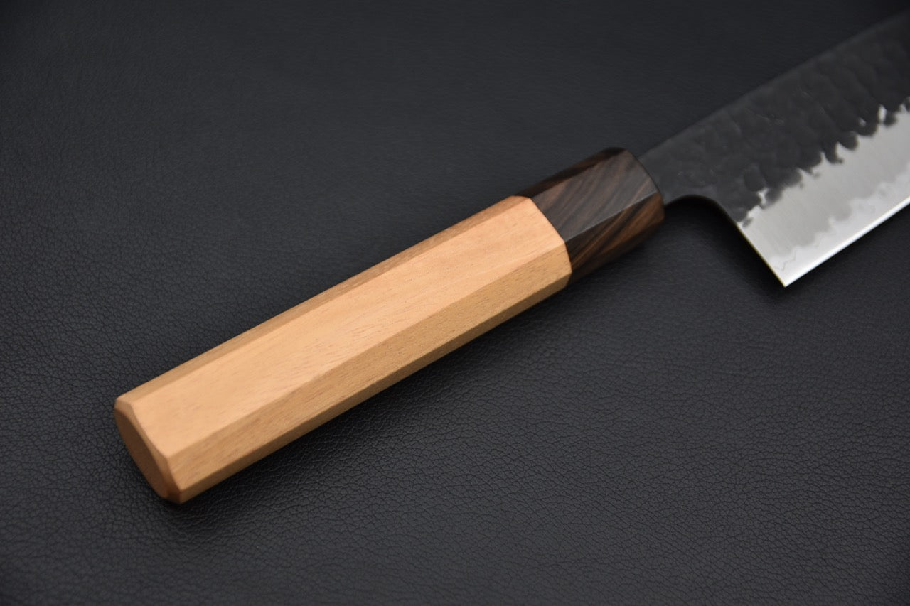 Hitohira Futana SB Kuro Tsuchime Santoku 170mm Cerisier