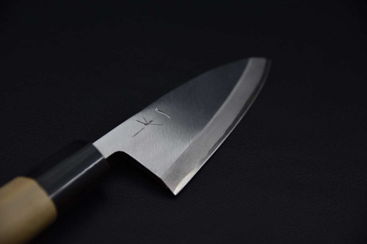 Hitohira Gorobei Shirogami #3 Deba 120mm Bois de Ho (D-Shape)