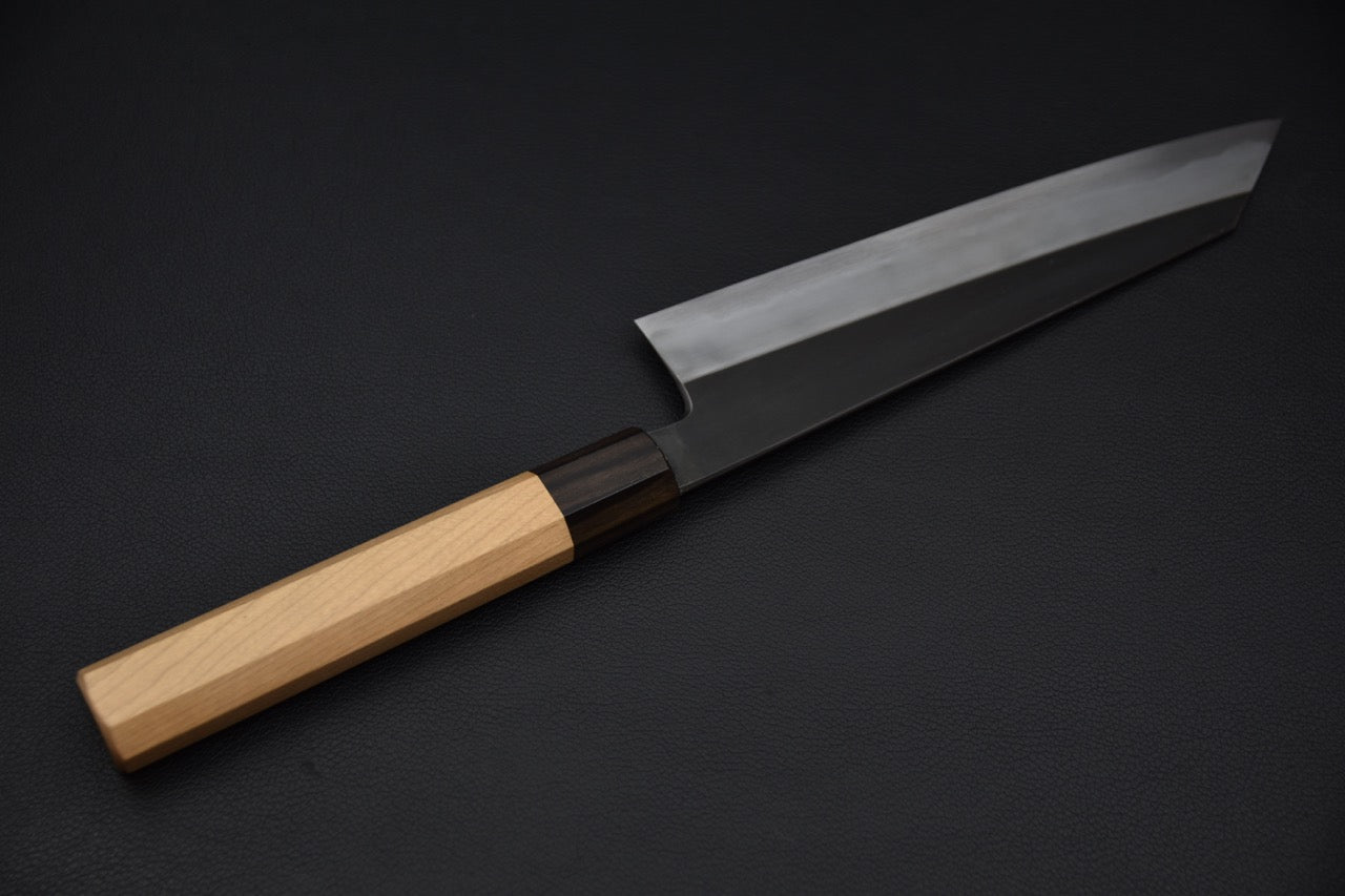 Hitohira Kikuchiyo Kyuzo Shirogami #2 Kurouchi Kiritsuke Gyuto 210mm Cerisier