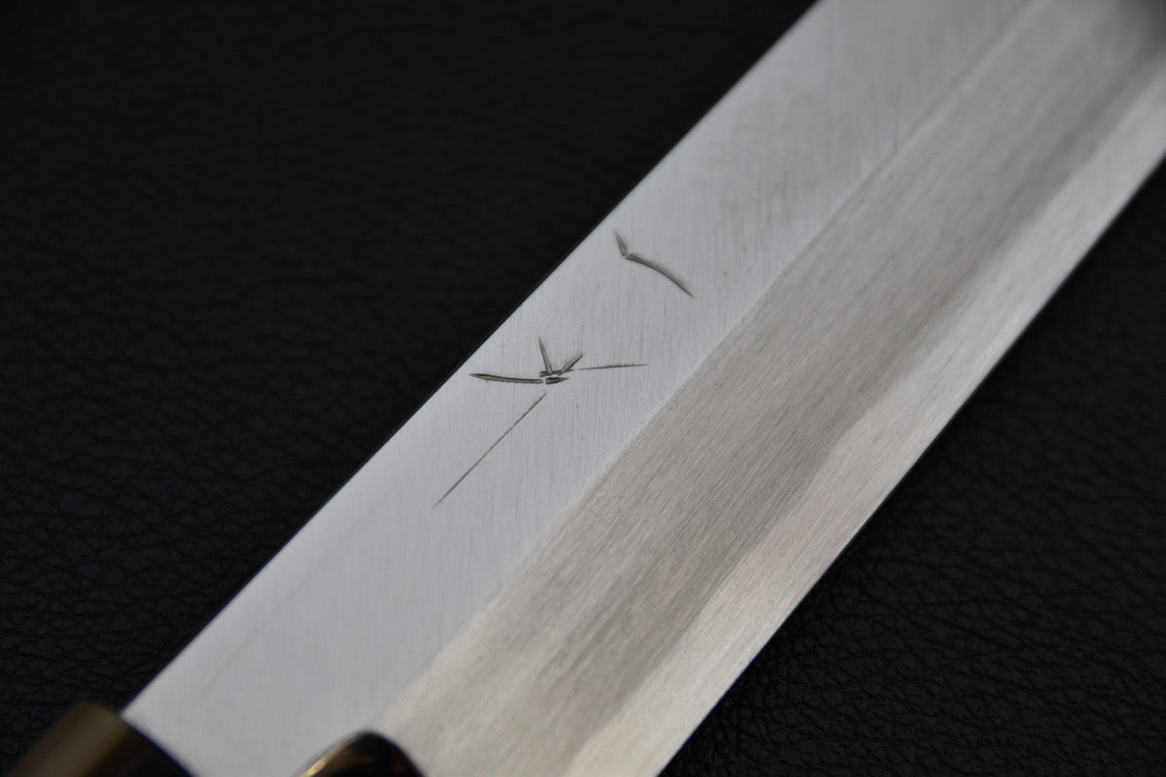 Hitohira Kikuchiyo Manzo White #3 Yanagiba 240mm Ho Wood Handle (D-Shape)