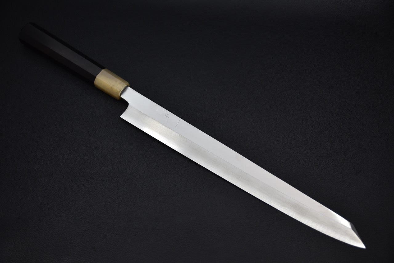 Hitohira Kikuchiyo Mosuke Ginsan Kiritsuke Yanagiba 300mm (Saya)