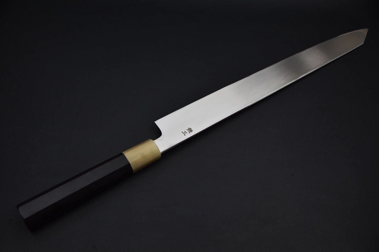 Hitohira Kikuchiyo Mosuke Ginsan Kiritsuke Yanagiba 300mm (Saya)