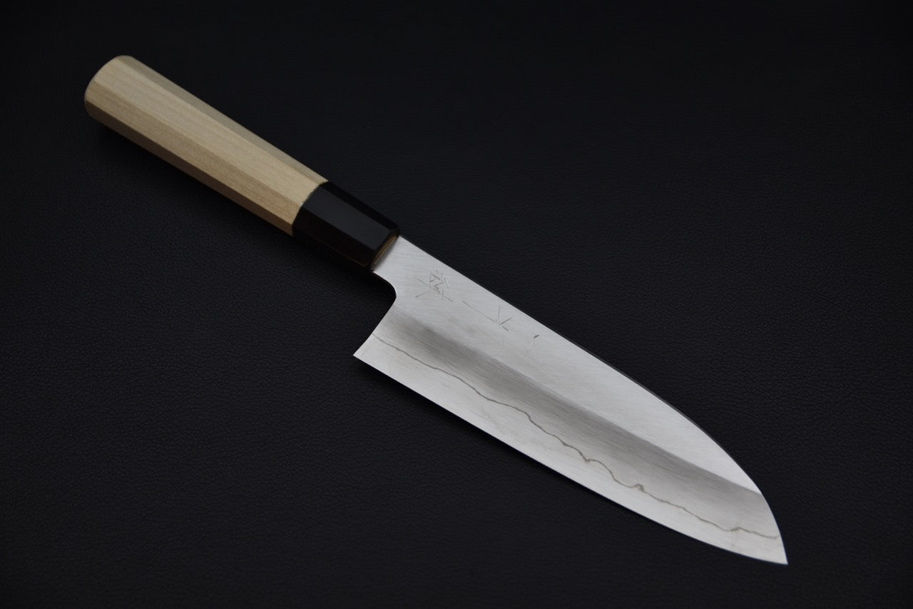 Hitohira Kikuchiyo Ren Silver #3 Santoku 180mm Ho Wood Handle