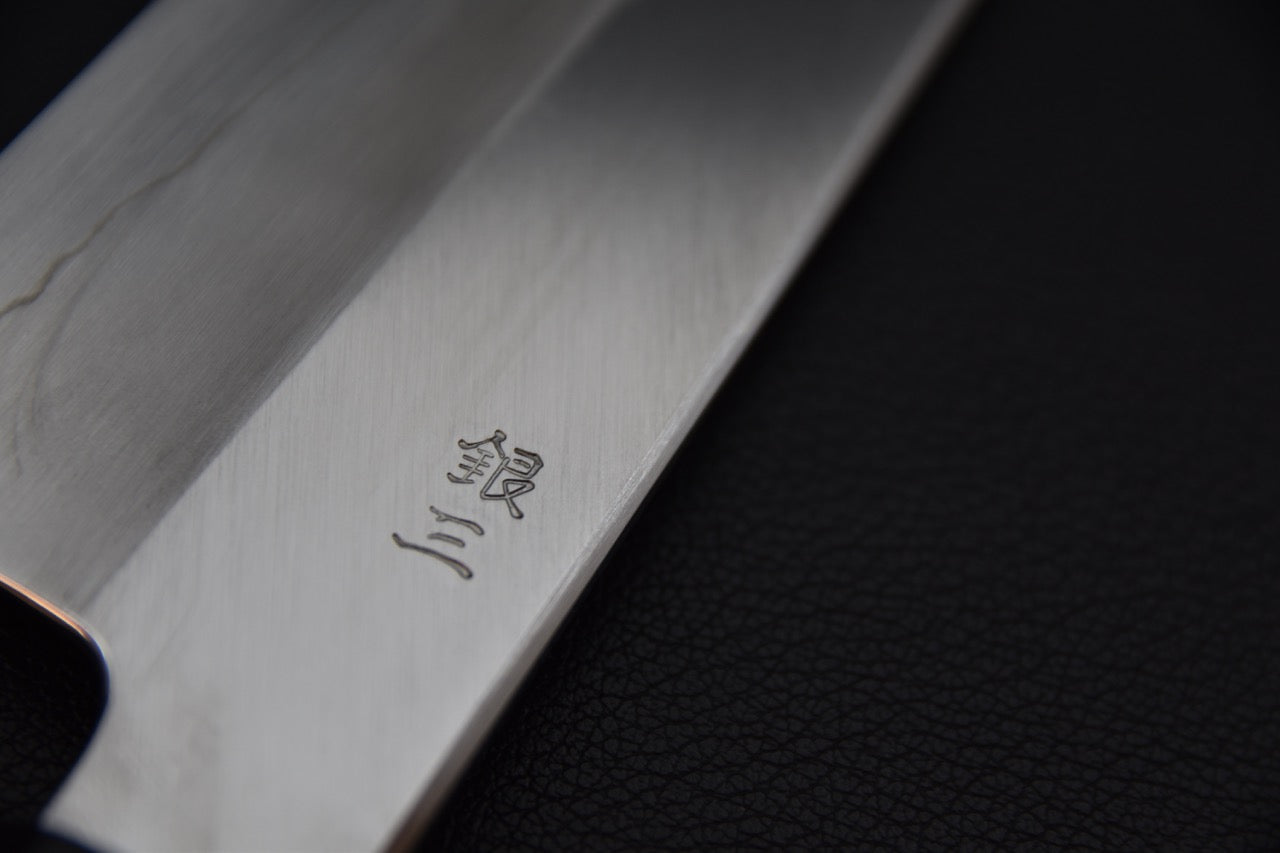 Hitohira Kikuchiyo Ren Silver #3 Santoku 180mm Ho Wood Handle