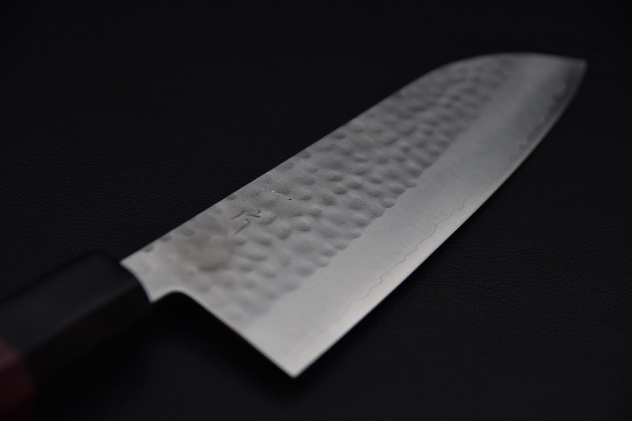 Hitohira NM Tsuchime Santoku 170mm Bois de Coeur Violet
