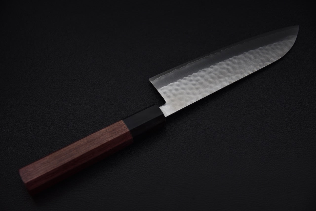 Hitohira NM Tsuchime Santoku 170mm Bois de Coeur Violet