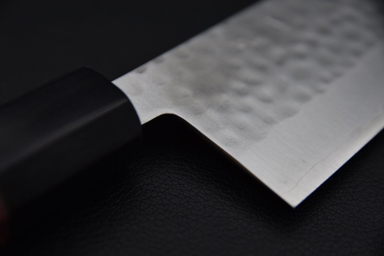 Hitohira NM Tsuchime Santoku 170mm Bois de Coeur Violet