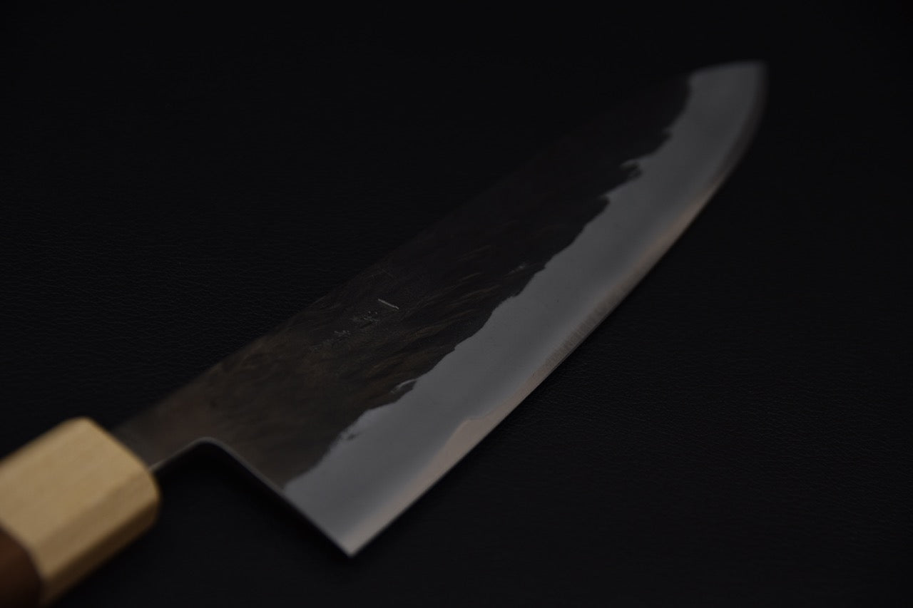Hitohira TD Blue #2 Stainless Clad Kurouchi Gyuto 210mm Walnut