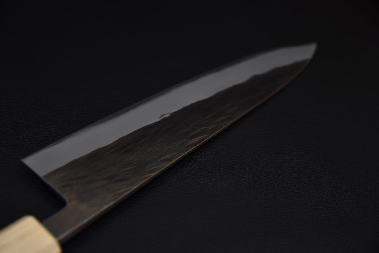 Hitohira TD Blue #2 Stainless Clad Kurouchi Gyuto 210mm Walnut
