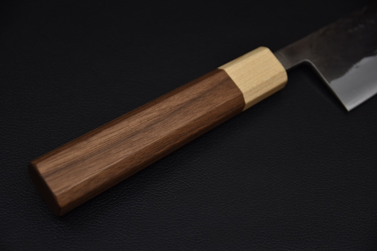 Hitohira TD Blue #2 Stainless Clad Kurouchi Gyuto 210mm Walnut