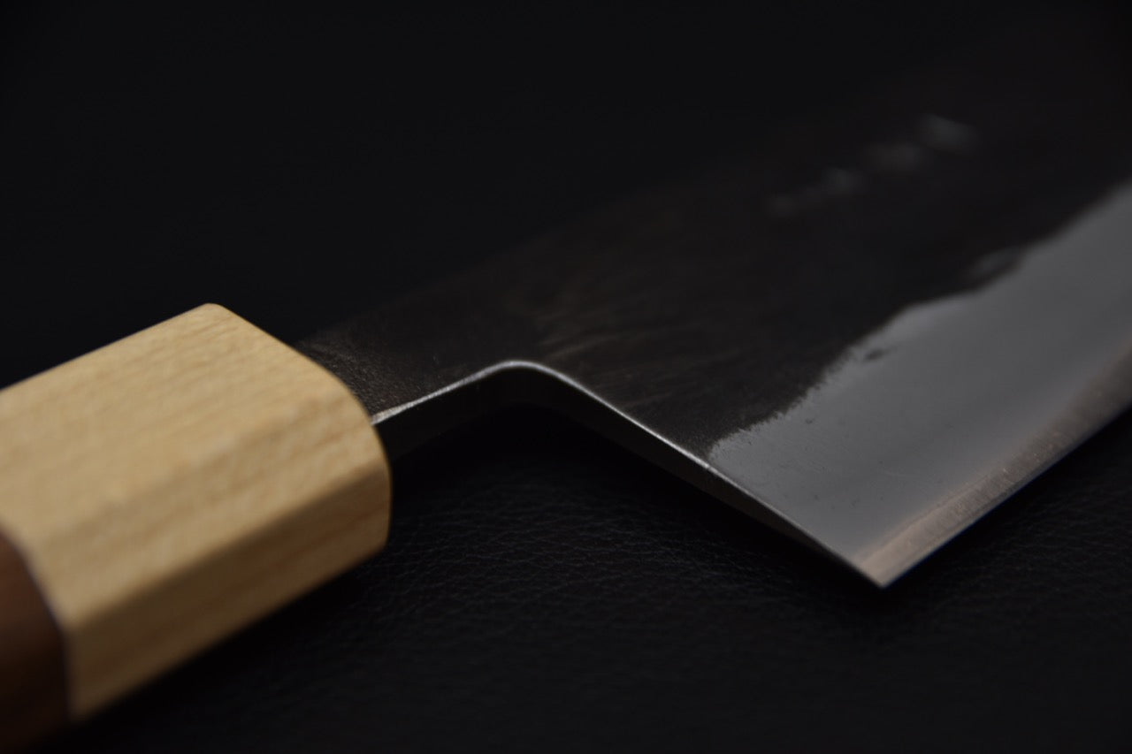 Hitohira TD Blue #2 Stainless Clad Kurouchi Gyuto 210mm Walnut