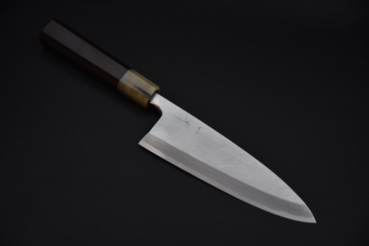 Hitohira Tanaka Manzo Shirogami #2 Deba 165mm Ébène (Saya)