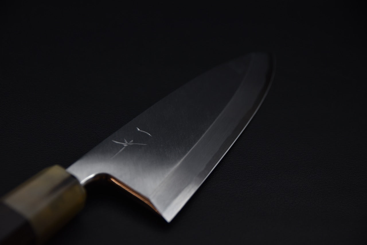Hitohira Tanaka Manzo Shirogami #2 Deba 165mm Ébène (Saya)