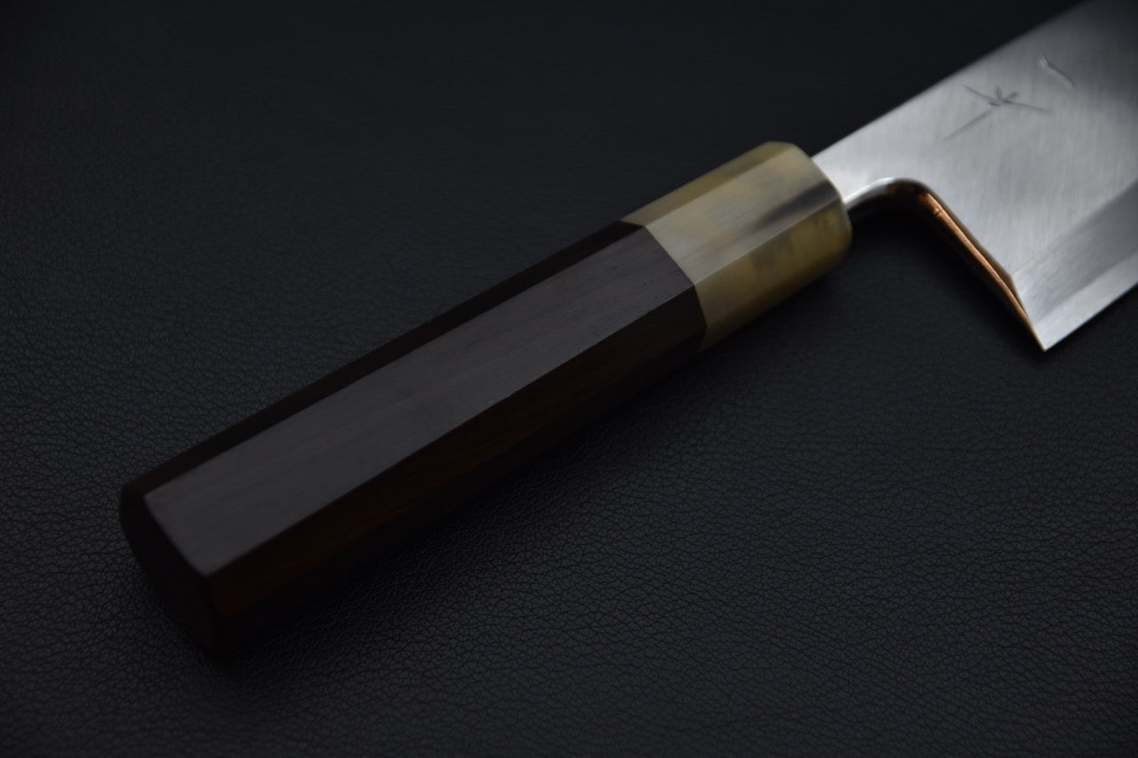 Hitohira Tanaka Manzo Shirogami #2 Deba 165mm Ébène (Saya)