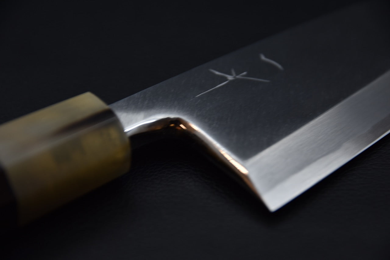 Hitohira Tanaka Manzo Shirogami #2 Deba 165mm Ébène (Saya)