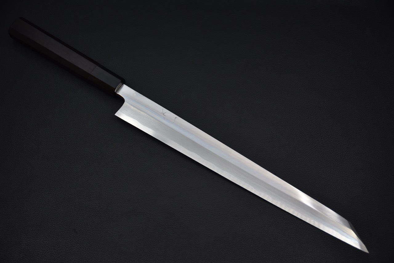 Hitohira Tanaka Mosuke Aogami #1 Kiritsuke Yanagiba 300mm Ebony (Saya)