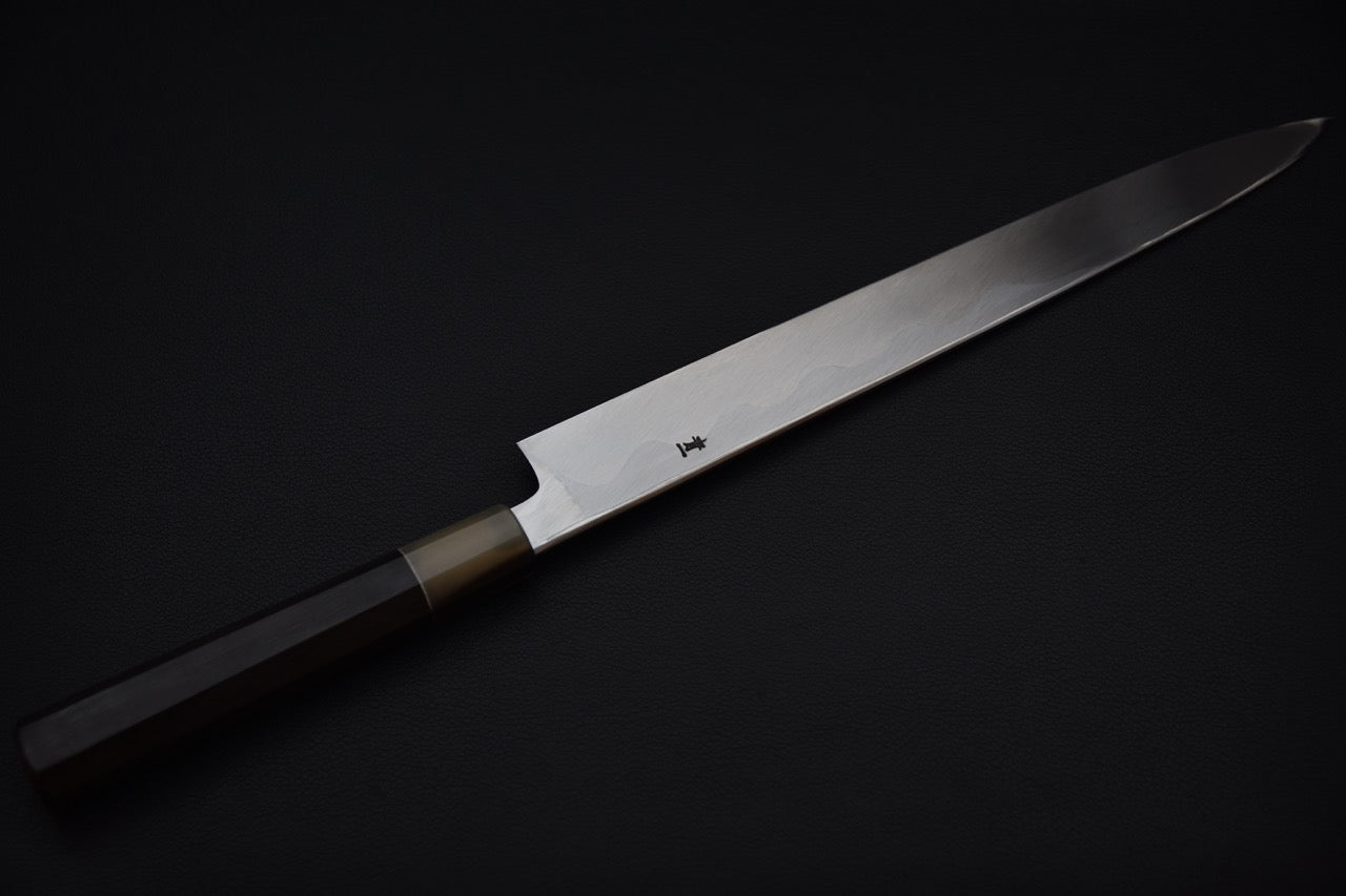 Hitohira Tanaka Mosuke Aogami #1 Yanagiba 300mm Ébène Miroir