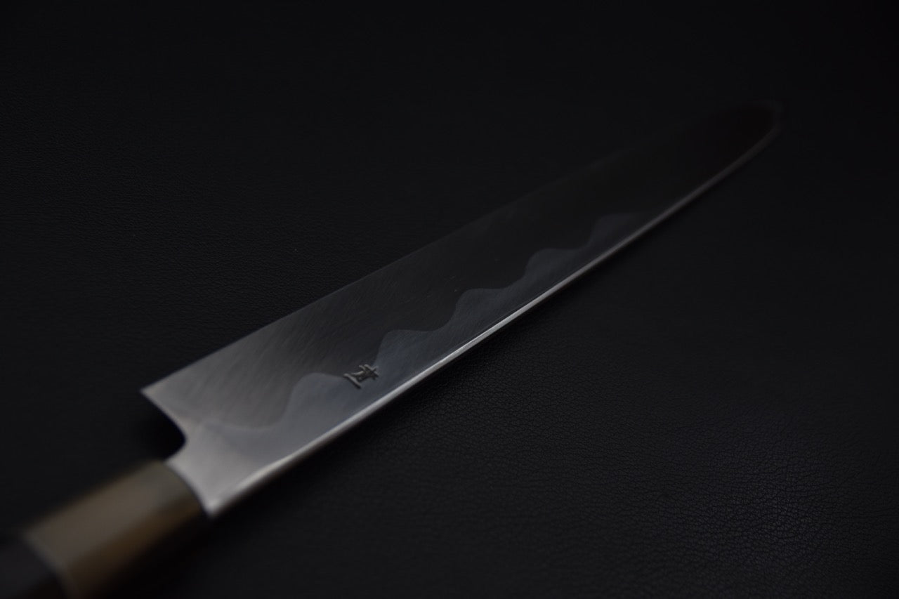 Hitohira Tanaka Mosuke Aogami #1 Yanagiba 300mm Ébène Miroir