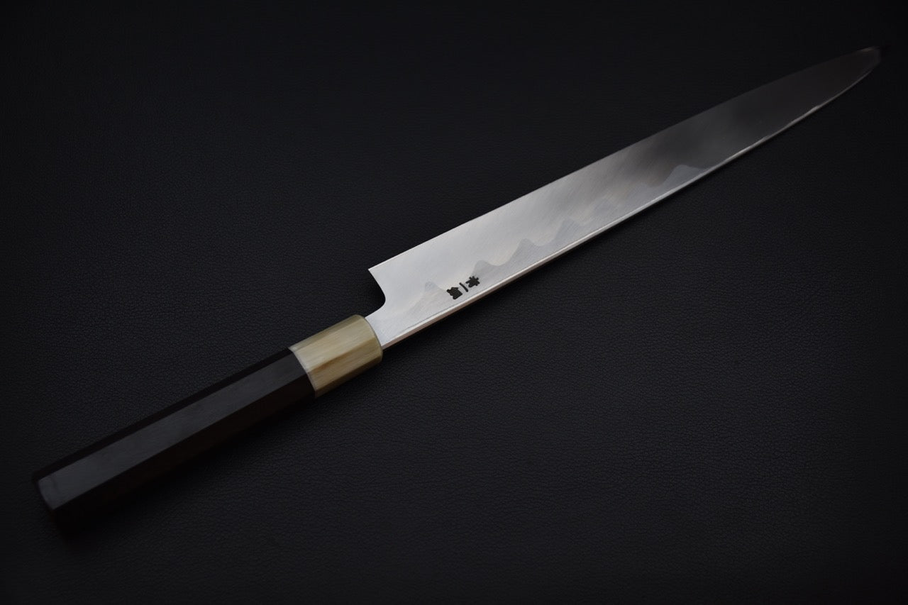 Hitohira Tanaka Mosuke Blue #1 Yanagiba 300mm Ebony Handle (Saya)