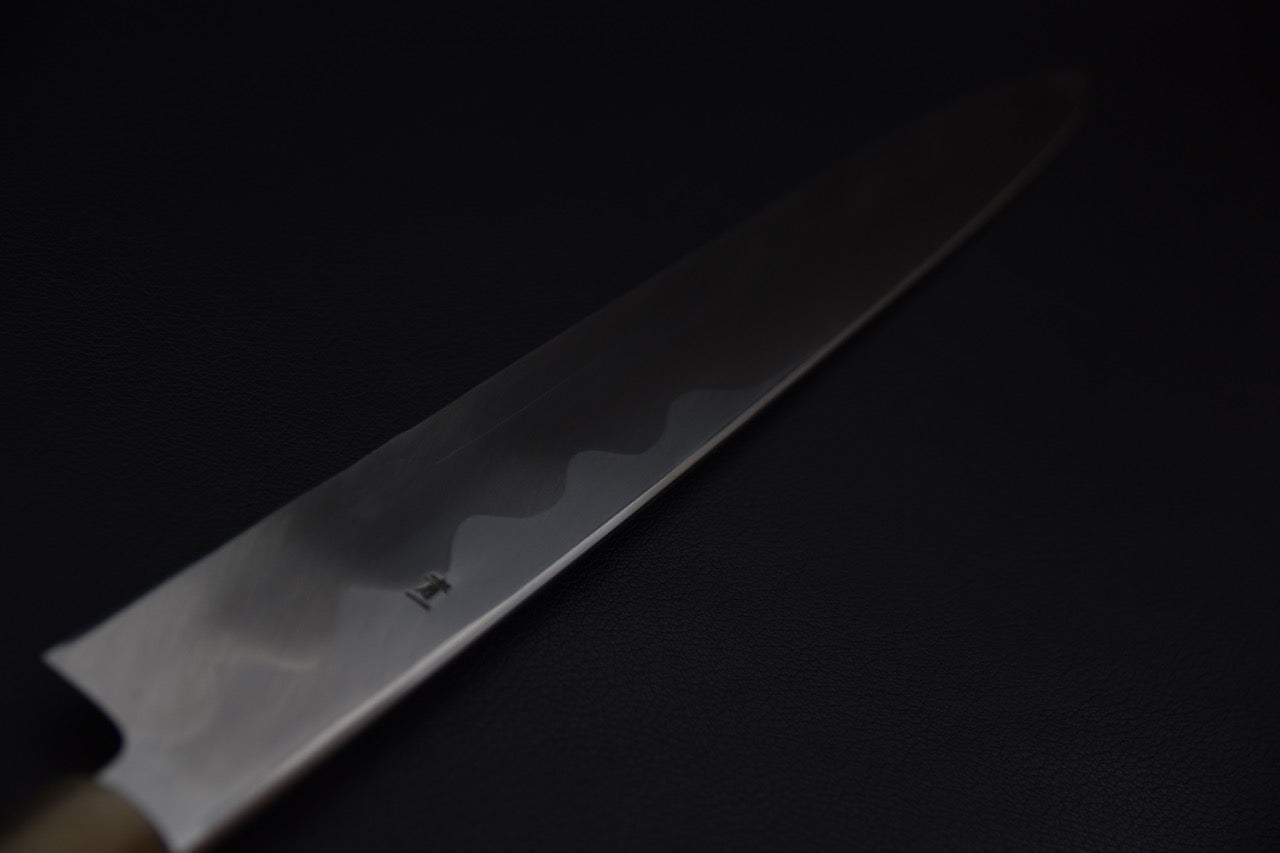 Hitohira Tanaka Mosuke Blue #1 Yanagiba 330mm Ebony Handle (Mirror Polished/ Saya)