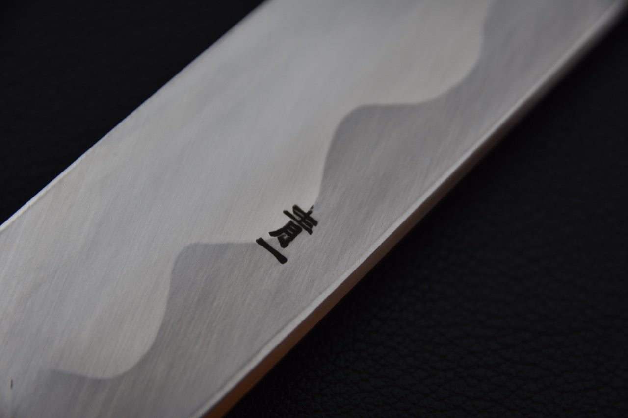 Hitohira Tanaka Mosuke Blue #1 Yanagiba 330mm Ebony Handle (Mirror Polished/ Saya)