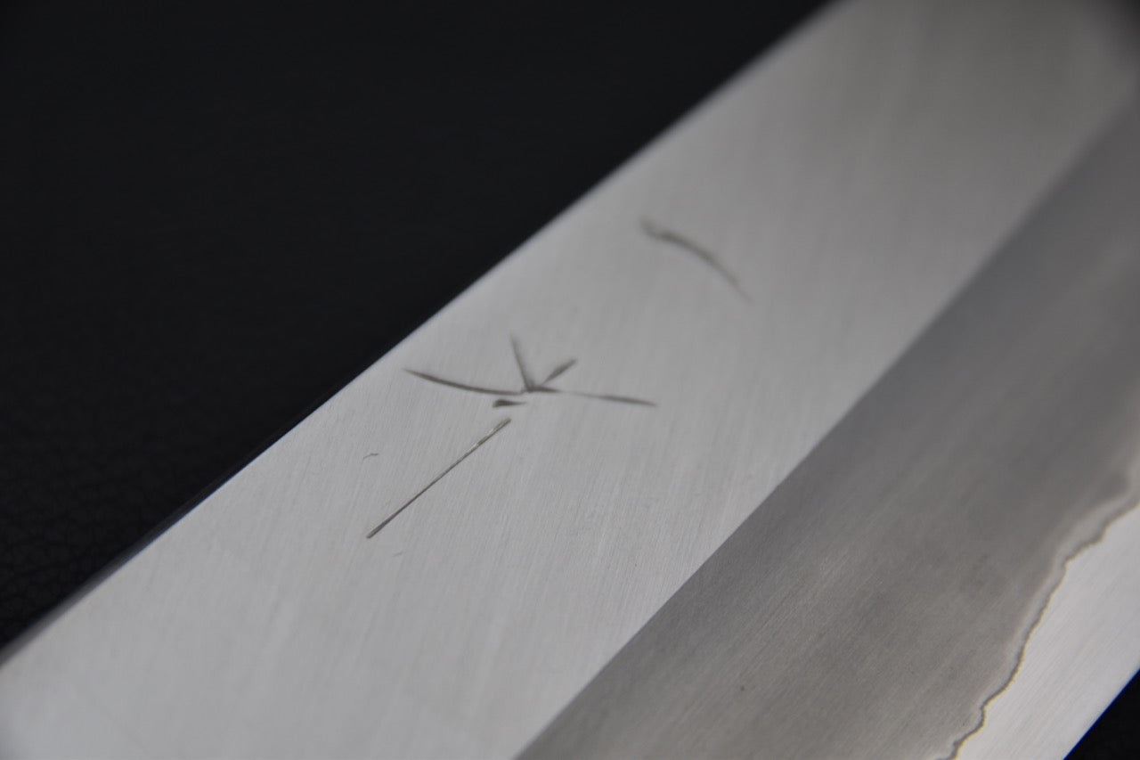 Hitohira Togashi Aogami #1 Migaki Bunka 180mm Ébène de Makassar Tahei