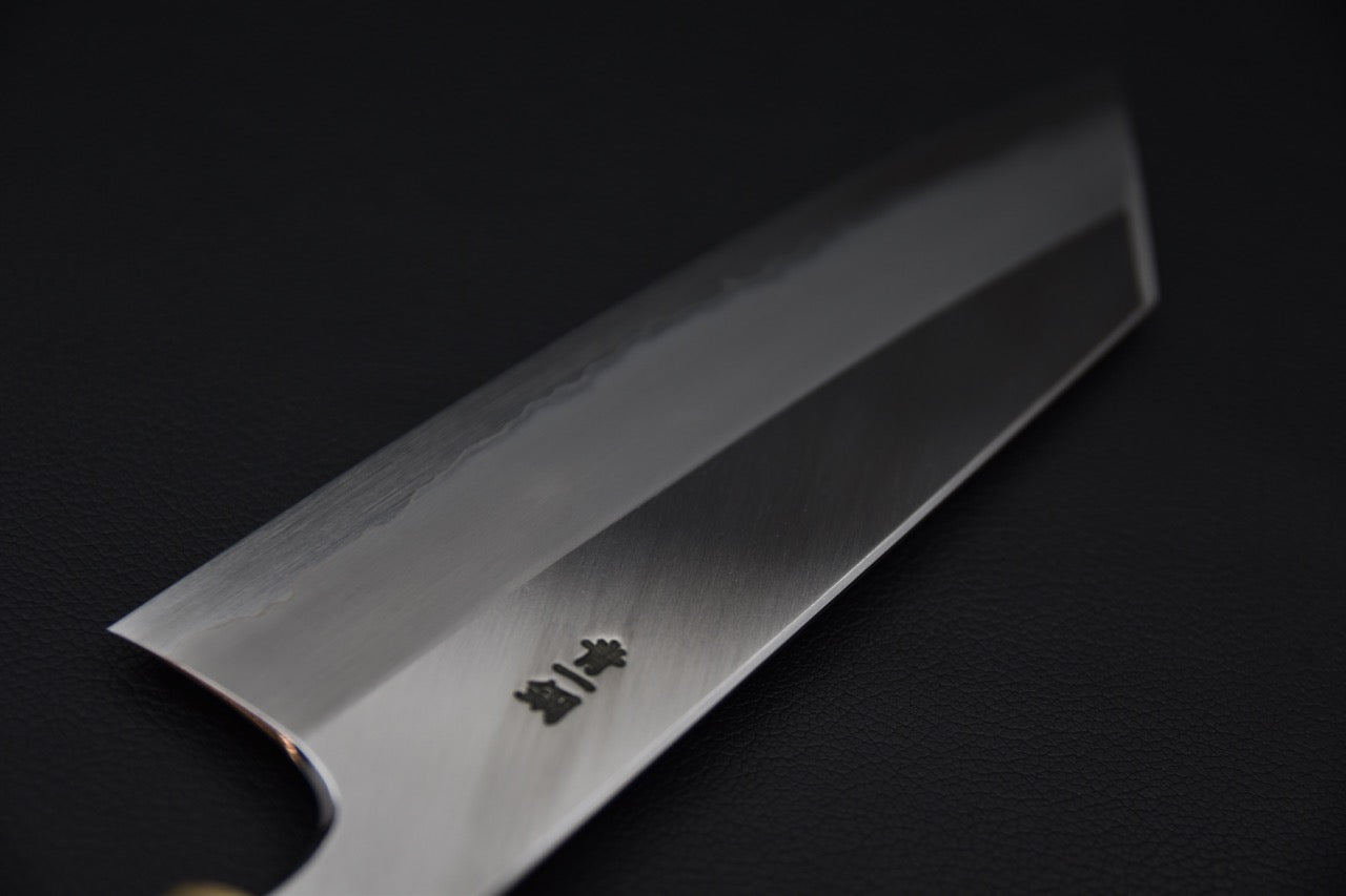 Hitohira Togashi Aogami #1 Migaki Bunka 180mm Ébène de Makassar Tahei