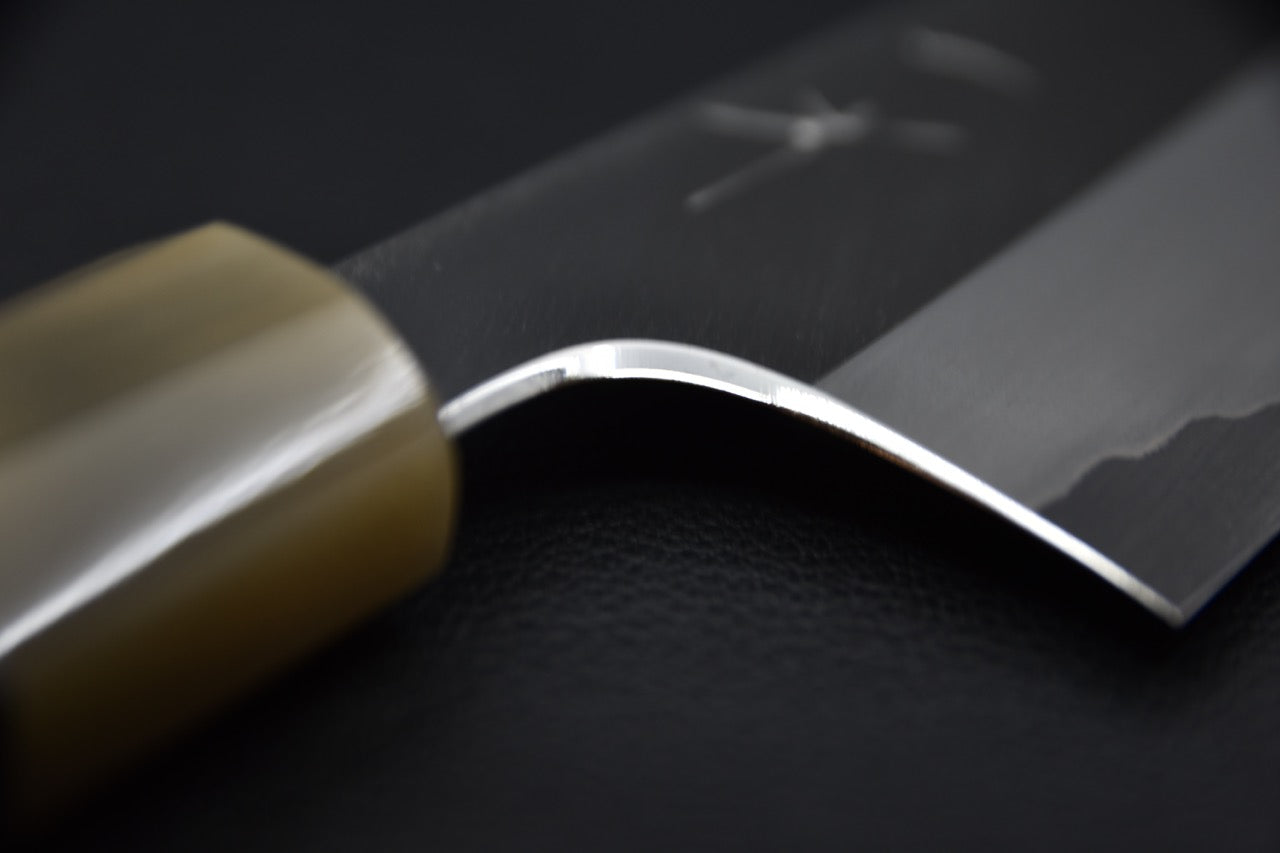 Hitohira Togashi Aogami #1 Migaki Bunka 180mm Ébène de Makassar Tahei