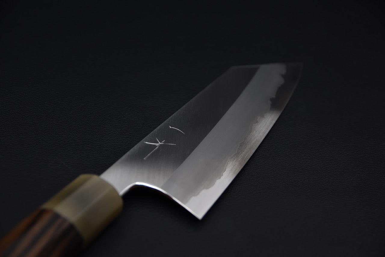 Hitohira Togashi Aogami #1 Migaki Bunka 180mm Ébène de Makassar Tahei