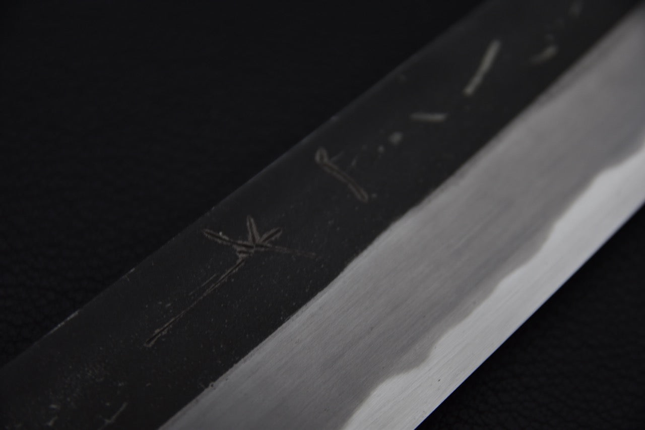 Hitohira Togashi Blue #2 Kurouchi Sujihiki 270mm Cerisier et Ébène