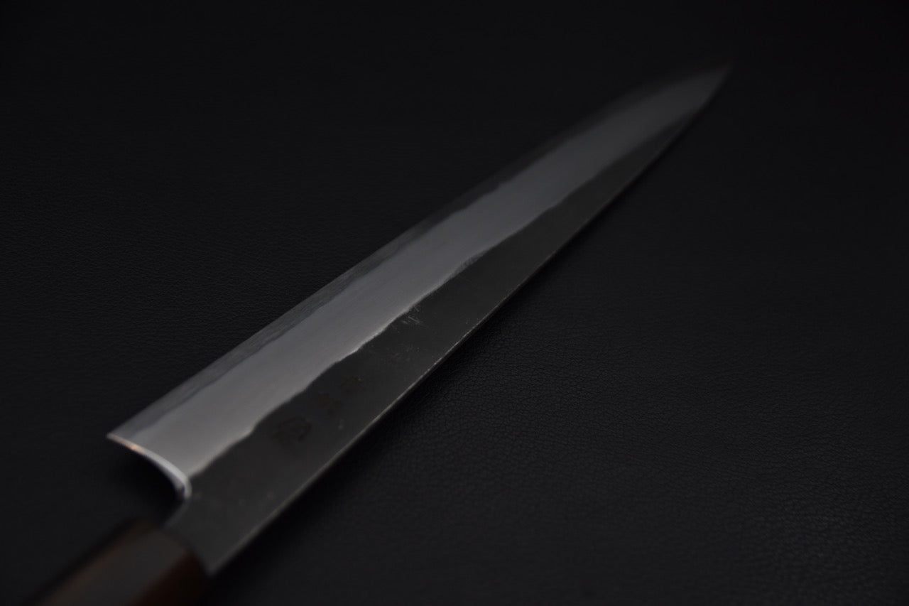 Hitohira Togashi Blue #2 Kurouchi Sujihiki 270mm Cerisier et Ébène